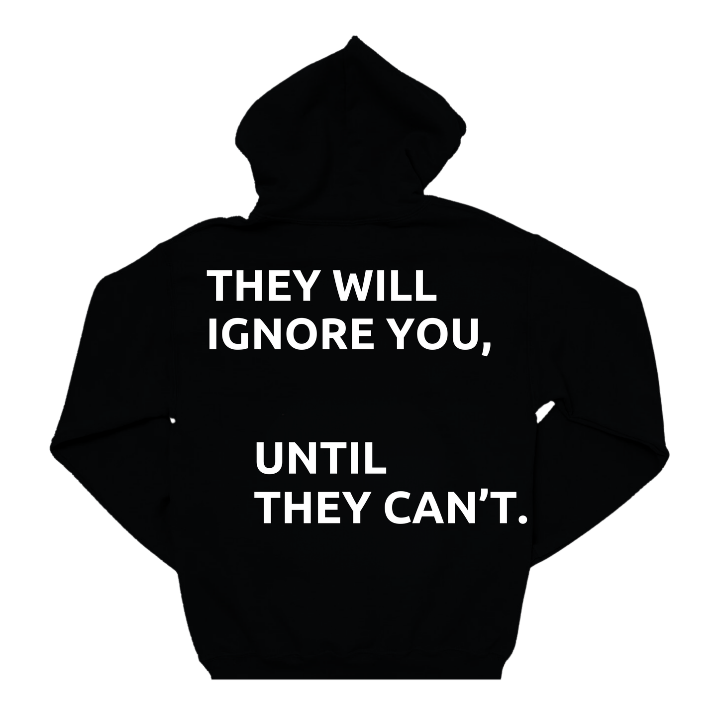 THEY WILL IGNORE YOU UNTIL THEY CAN'T
